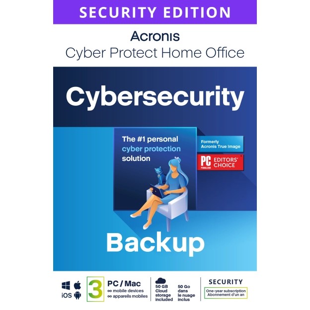 Acronis Cyber Protect Home Office - Security Edition + 50 GB Acronis Cloud Storage 3 Computers/1 Year Subscription
