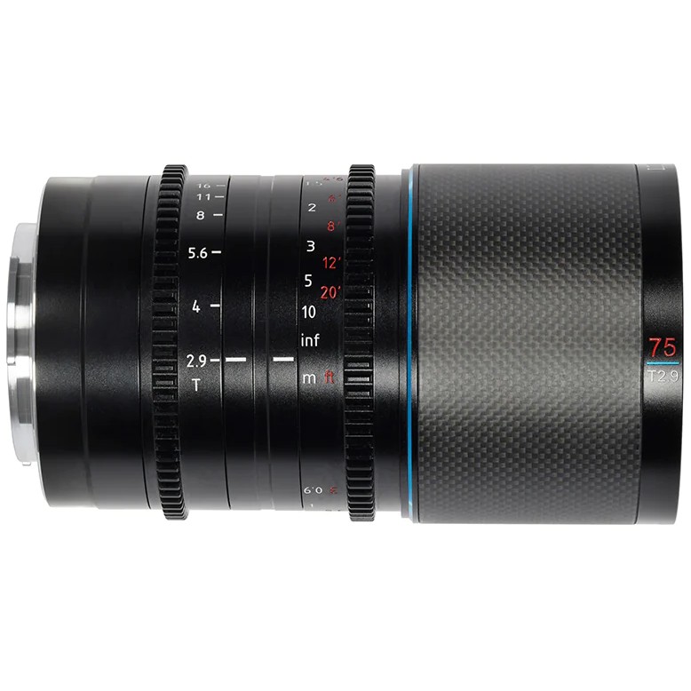 Sirui 75mm T2.9 Neutral Flare 1.6x FF Anamorphic E Mount (Carbon Fiber)