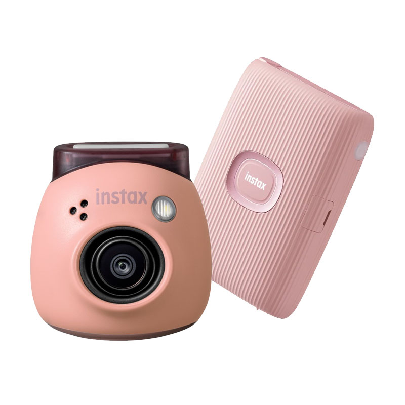 Fujifilm INSTAX PAL digital camera, Powder Pink + printer mini Link 2, Soft Pink