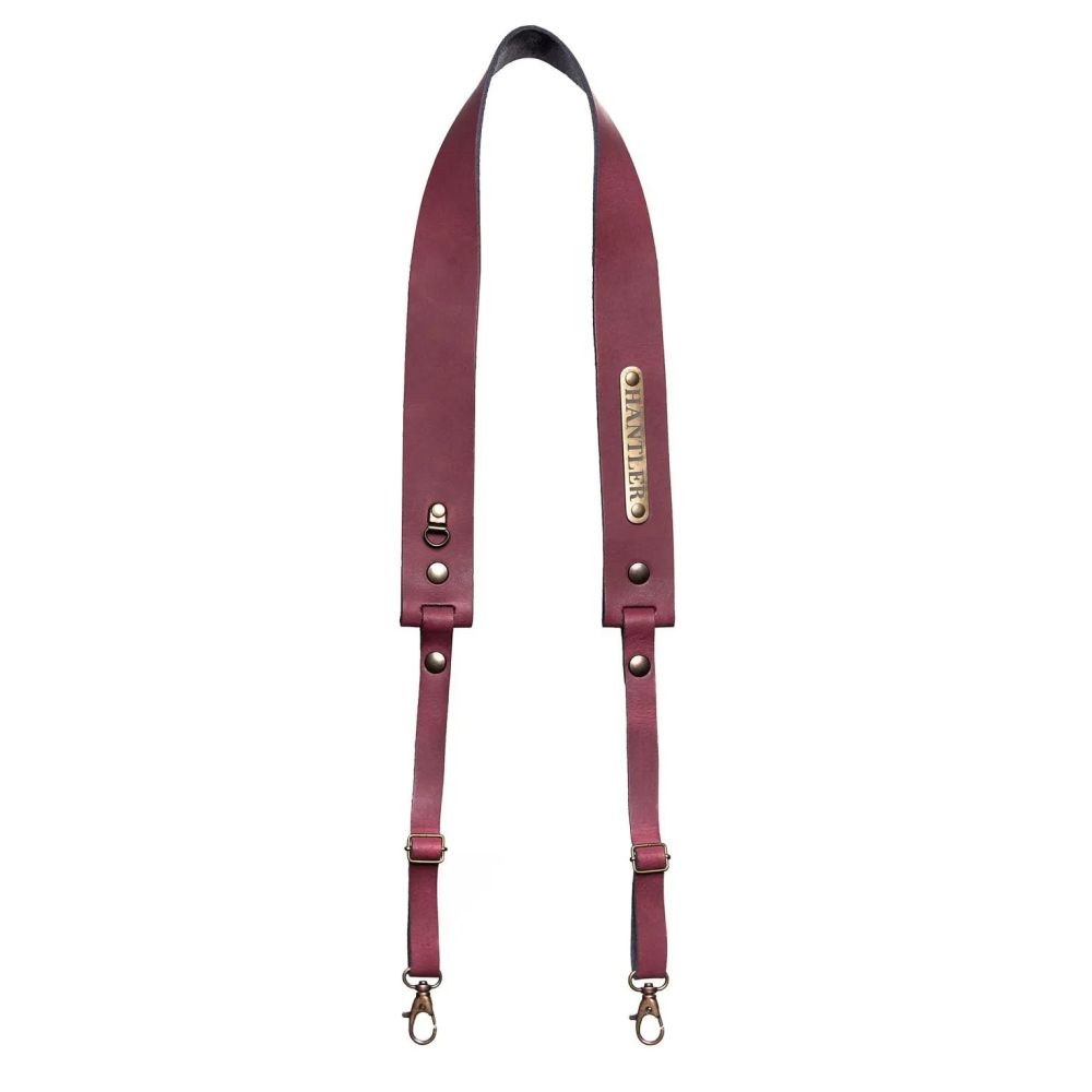 The Hantler Camera Neck strap Bordeaux red / Old silver