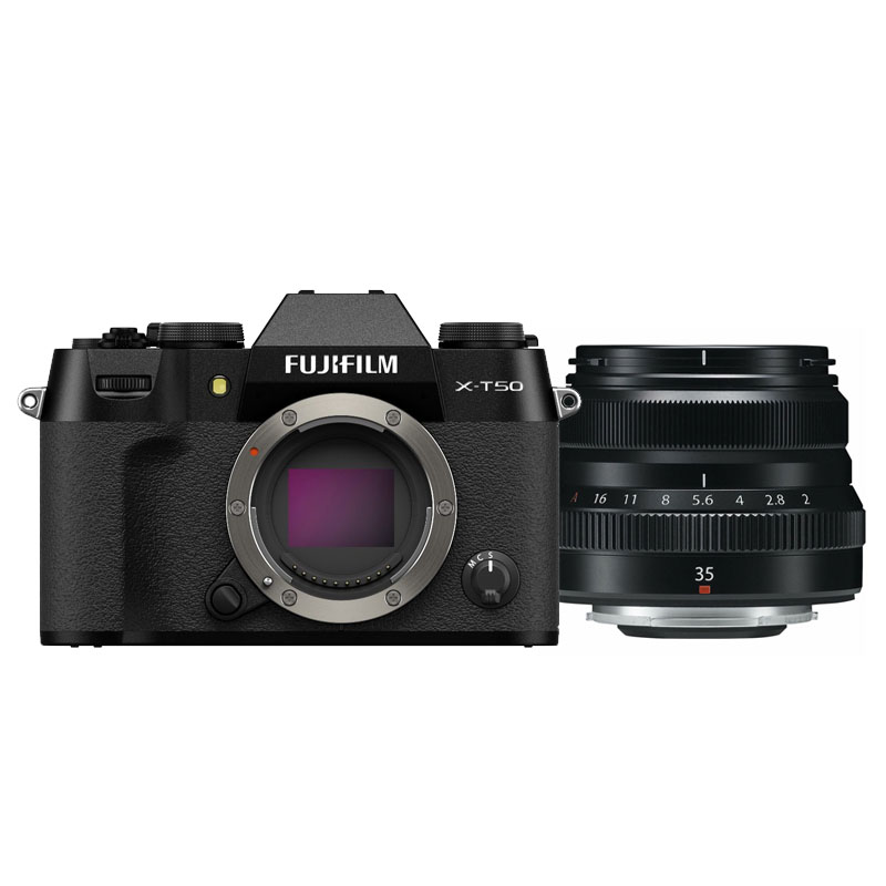 Fujifilm X-T50 zwart + XF 35mm F/2.0