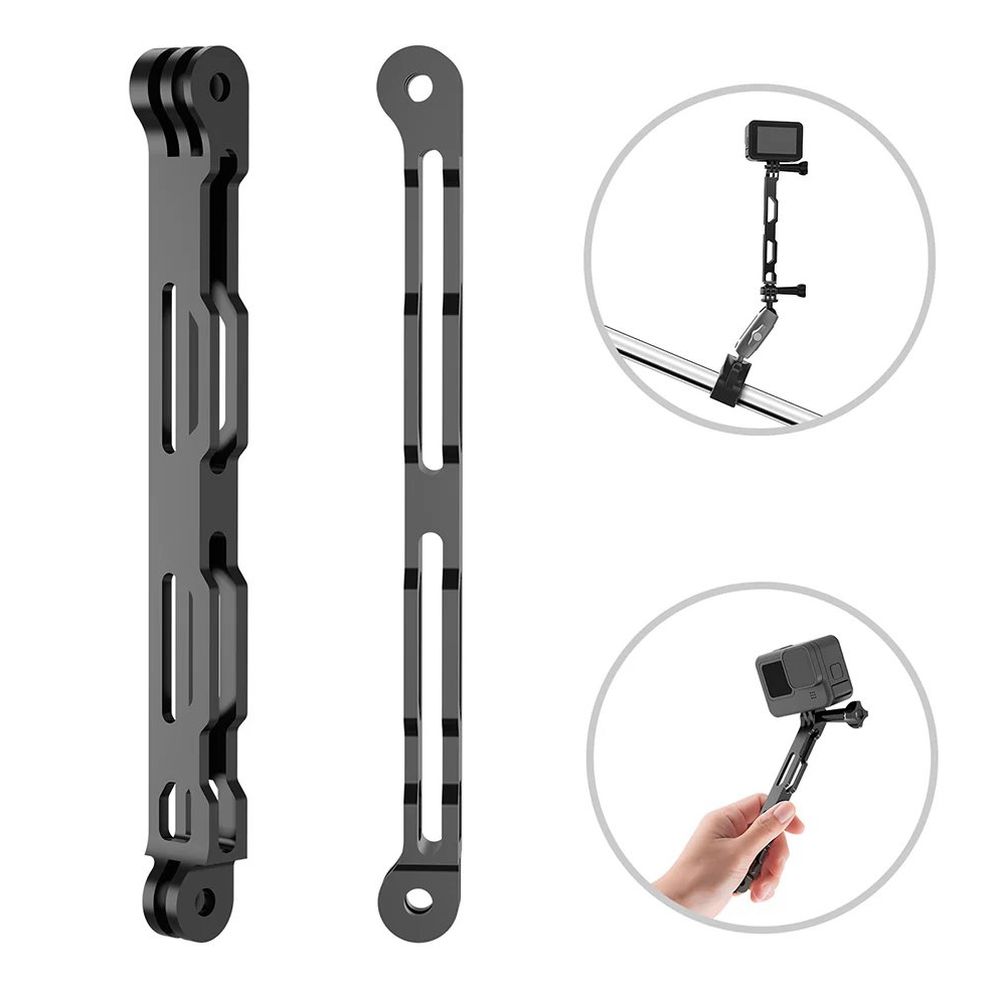 TELESIN Verlengstang van Aluminiumlegering geschikt voor GoPro / DJI OSMO / INSTA360 en Action Cameras