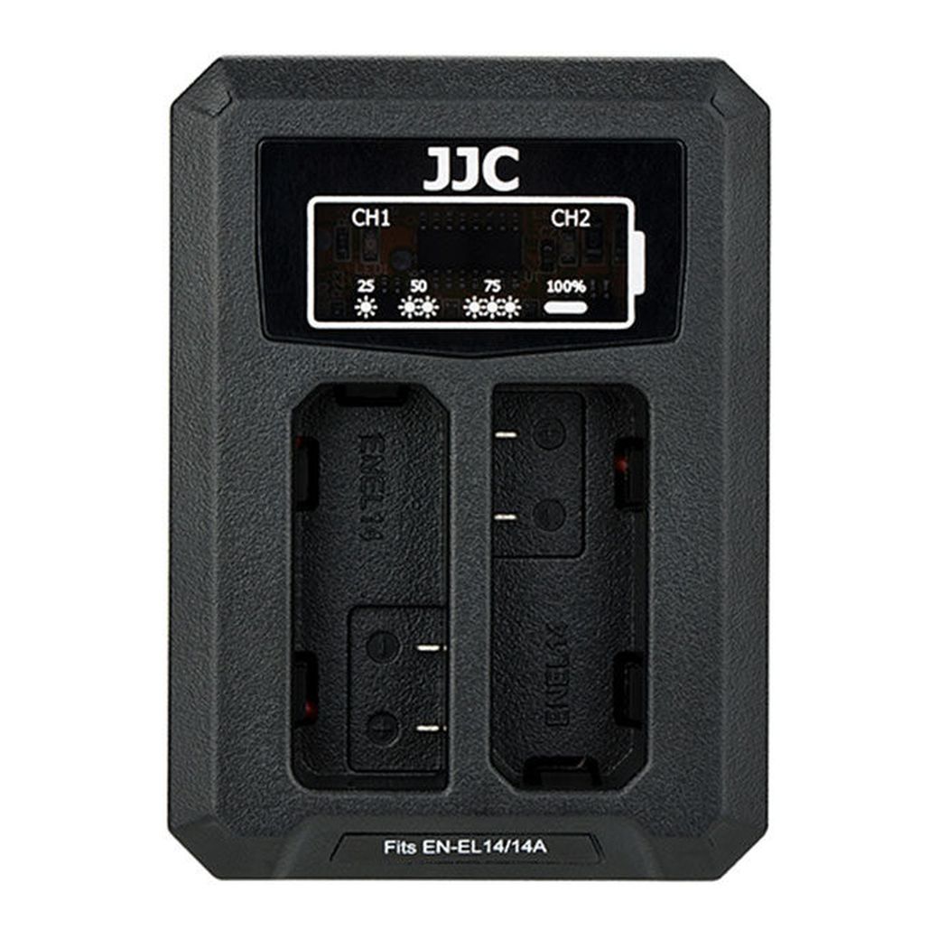 JJC Dual Battery Charger Nikon EN-EL14/EN-EL14A