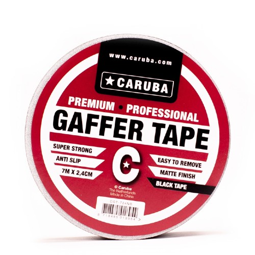 Caruba Gaffer Tape Nano Roll 7mtr x 2.4cm Zwart