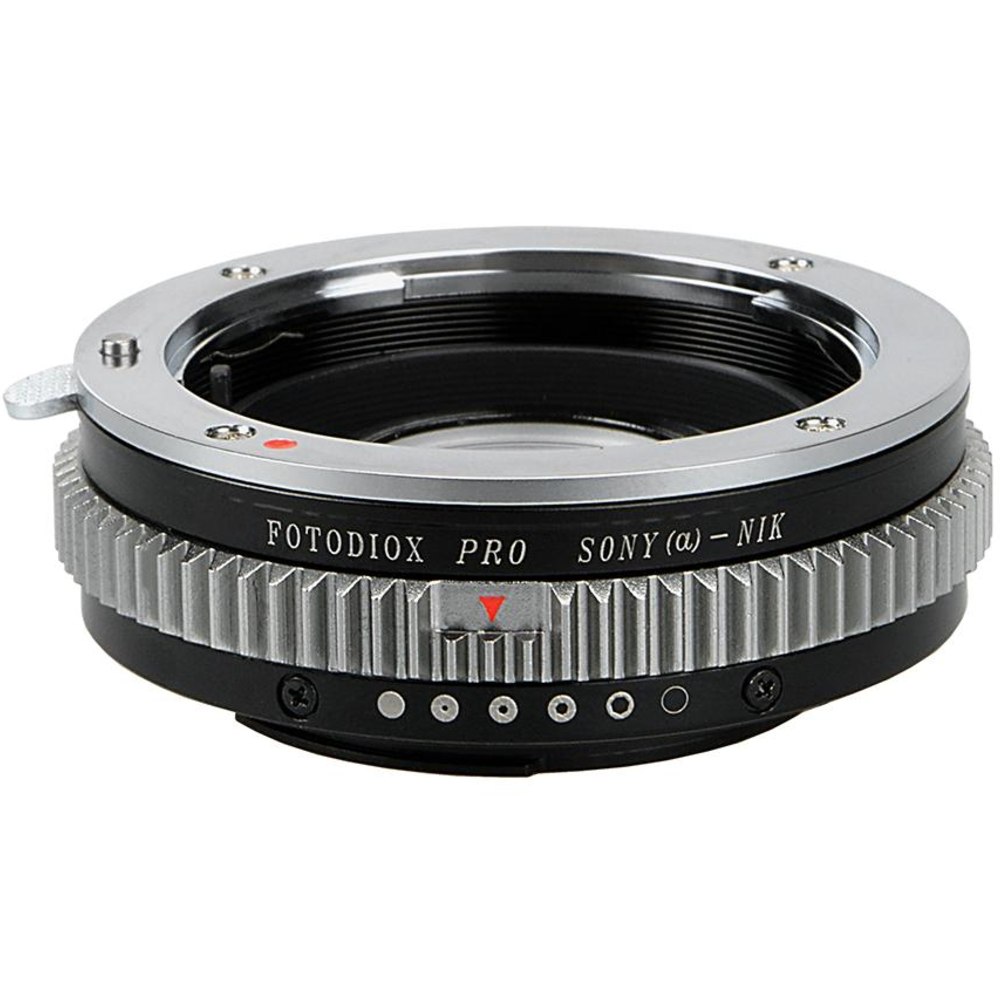 Fotodiox Pro Lens Mount Adapter - Sony Alpha A-Mount (and Minolta AF) DSLR Lens to Nikon F Mount (with Built-In Aperture Control Dial) (SnyA-NikF-Pro)