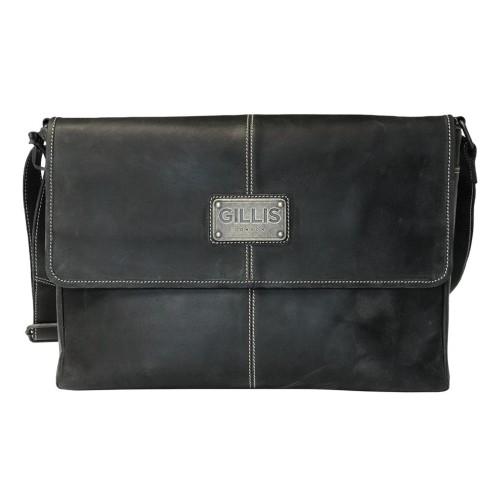 Gillis London Trafalgar Leather Full Frame Bag Vintage Black