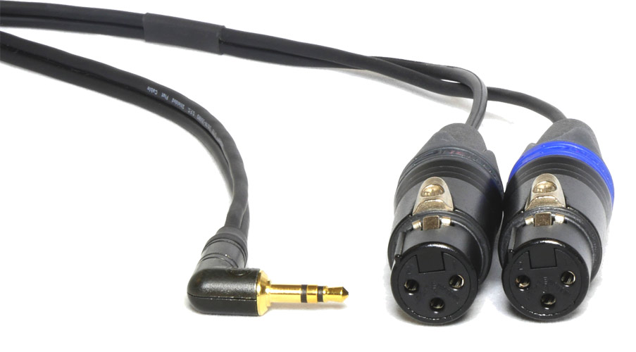 Peppercable CAY4 2x XLR Female - 3.5mm Mini Stereo Jack Cable 40cm