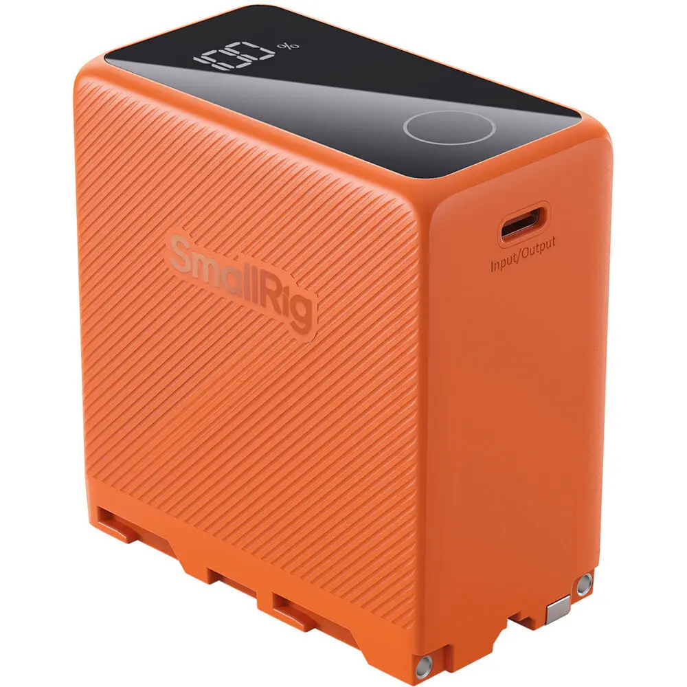 SmallRig 4576 NP-F970 USB-C Rechargeable Camera Battery, orange