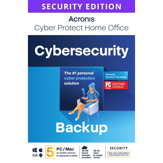 Acronis Cyber Protect Home Office - Security Edition + 50 GB Acronis Cloud Storage 5 Computers/1 Year Subscription