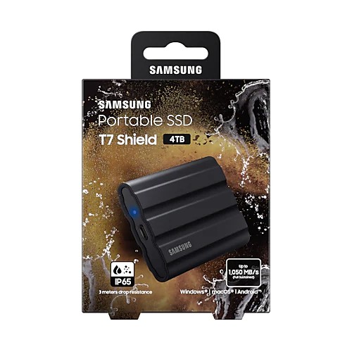 4TB Shield schwarz Kamera T7 Samsung SSD - Express Portable