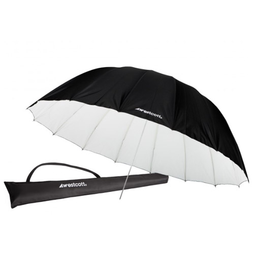 Westcott paraplu 220cm wit/zwart Parabolic