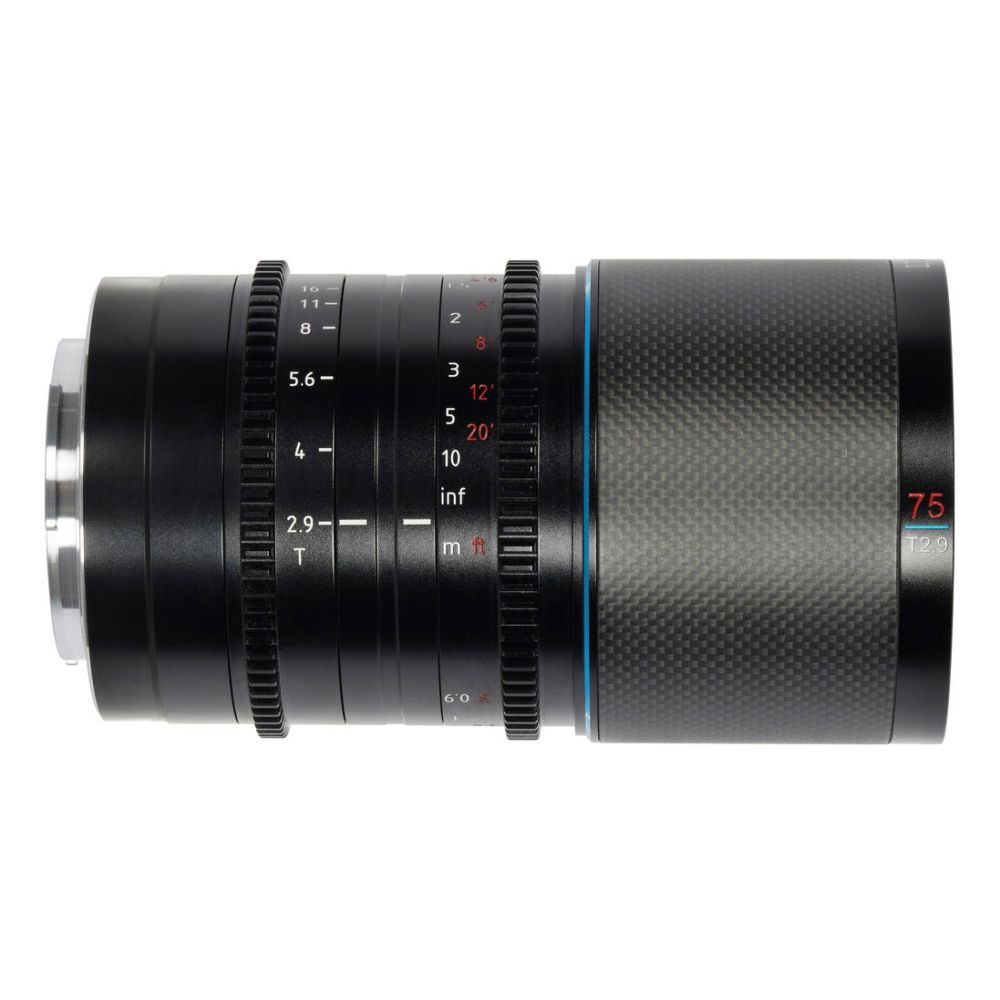 Sirui 75mm T2.9 Blue Flare 1.6x FF Anamorphic E Mount (Carbon Fiber)