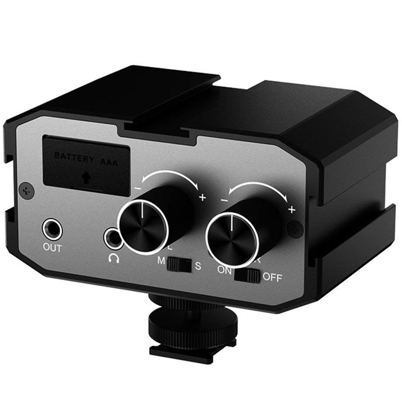 CoMica 3.5mm Dual-channels(2-Groups) Audio Mixer