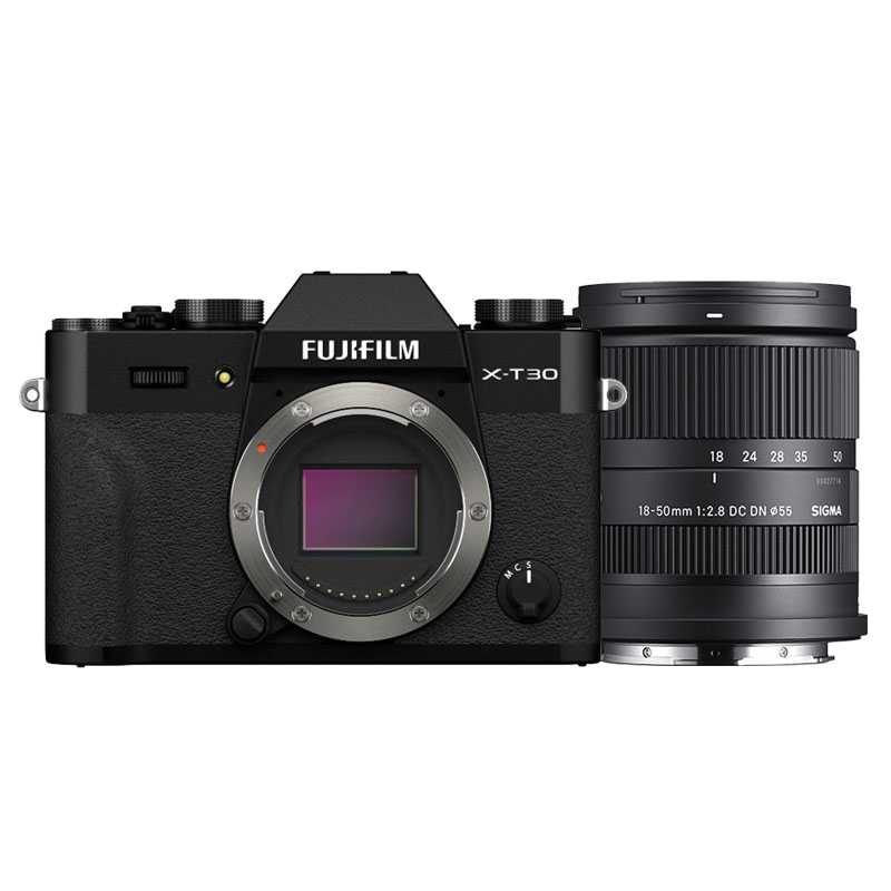 Fujifilm X-T30 II zwart + Sigma 18-50mm F/2.8 DC DN Contemporary