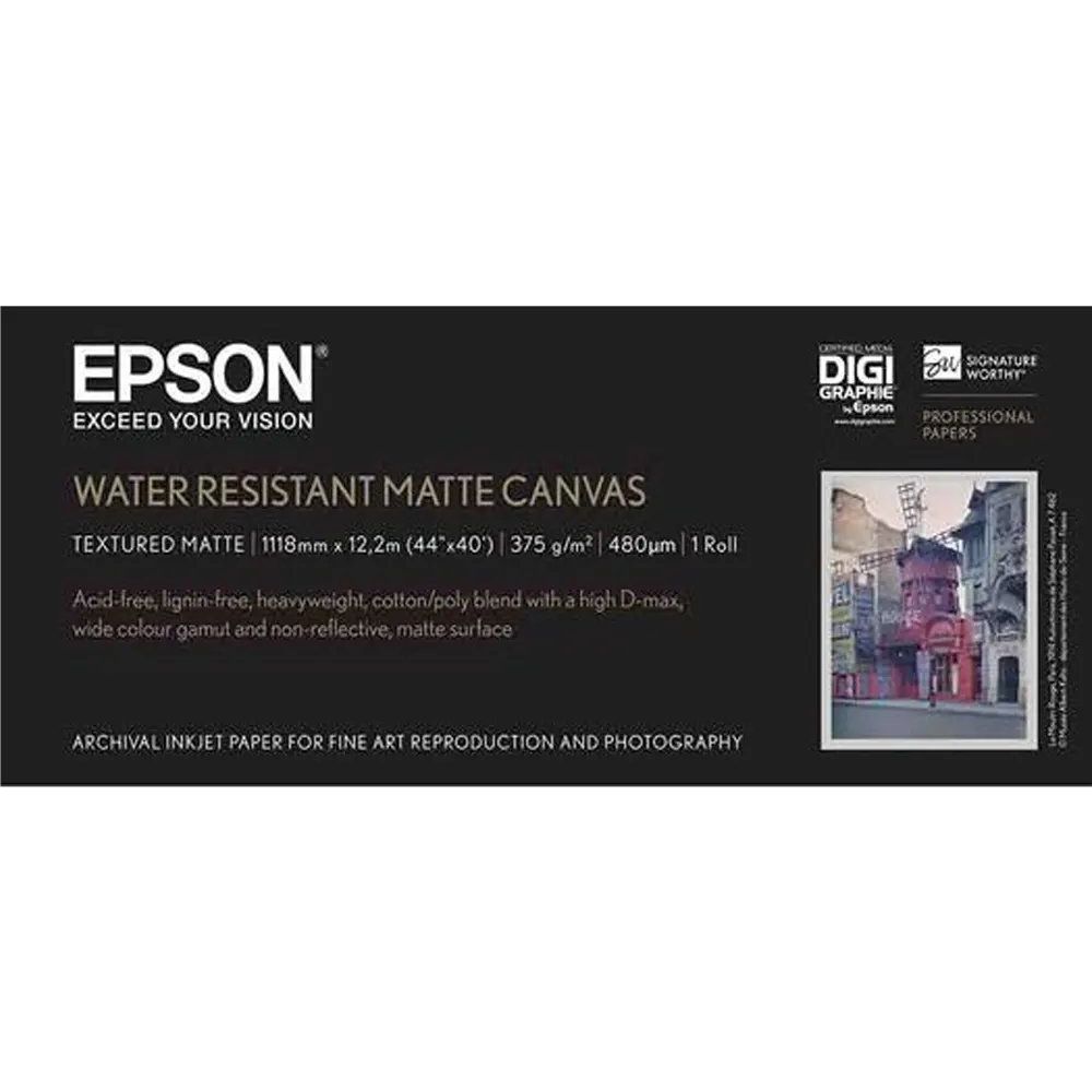 Epson Mat waterbestendig canvas inkjet 375g/m2 1118mm x 12,2m 1 rol 1-pack