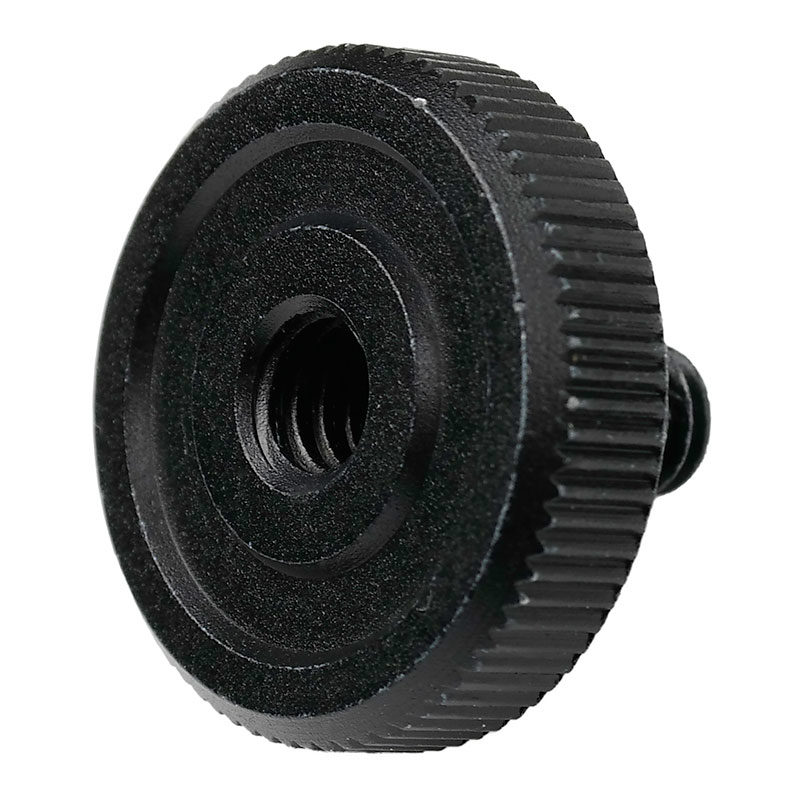 Caruba adapterschroef 1/4"M - 1/4"F met metalen grip - zwart