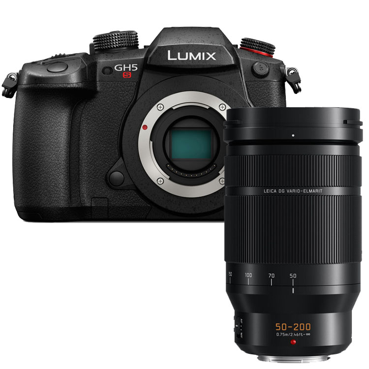 Panasonic Lumix DC-GH5S zwart + 50-200mm Leica DG Vario Elmarit
