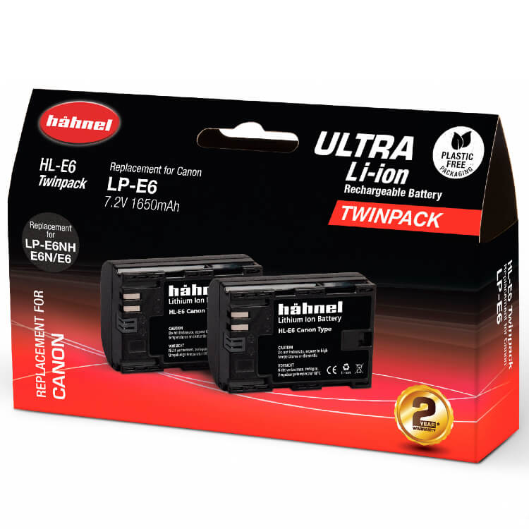 Hähnel HL-E6 Ultra voor Canon LP-E6 Twin Pack
