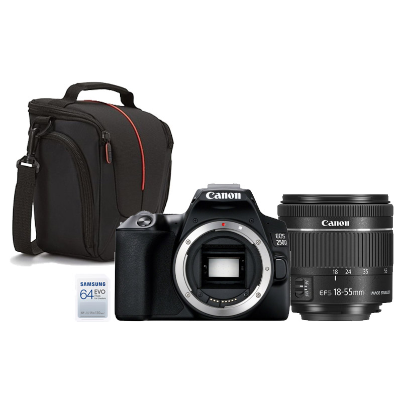 Canon EOS 250D kit (18-55 STM) Silver Camera - Cameras