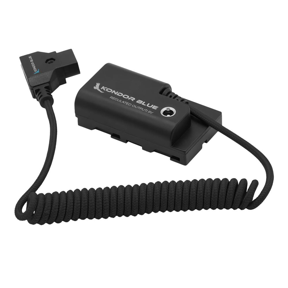 Kondor Blue D-Tap naar Sony L-serie dummy batterij NPF kabel (zwart)