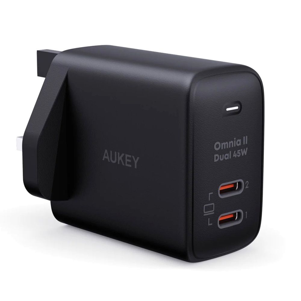 Aukey Dual-Port 45W PD Wall Charger with GaN Power Tech