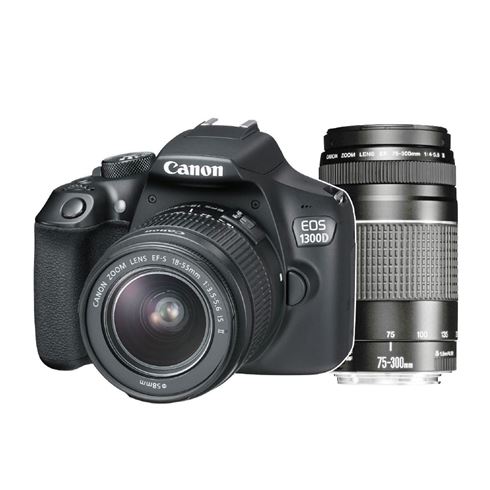 naakt Luidspreker aluminium Canon EOS 1300D + 18-55mm iS II + 75-300mm III - Kamera Express