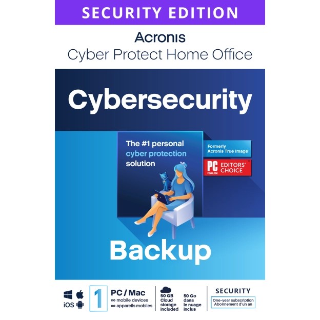 Acronis Cyber Protect Home Office - Security Edition + 50 GB Acronis Cloud Storage 1 Computer/1 Year Subscription