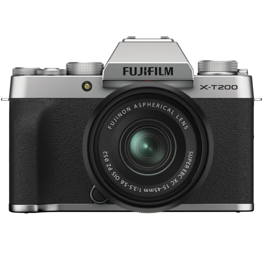 Fujifilm X-T200 zilver + XC 15-45mm zwart