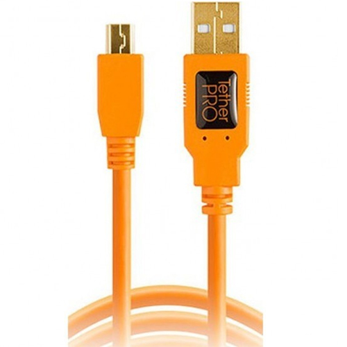 Tether Tools TetherPro USB 2.0 Male to Mini-B 5 pin 1,8m oranje