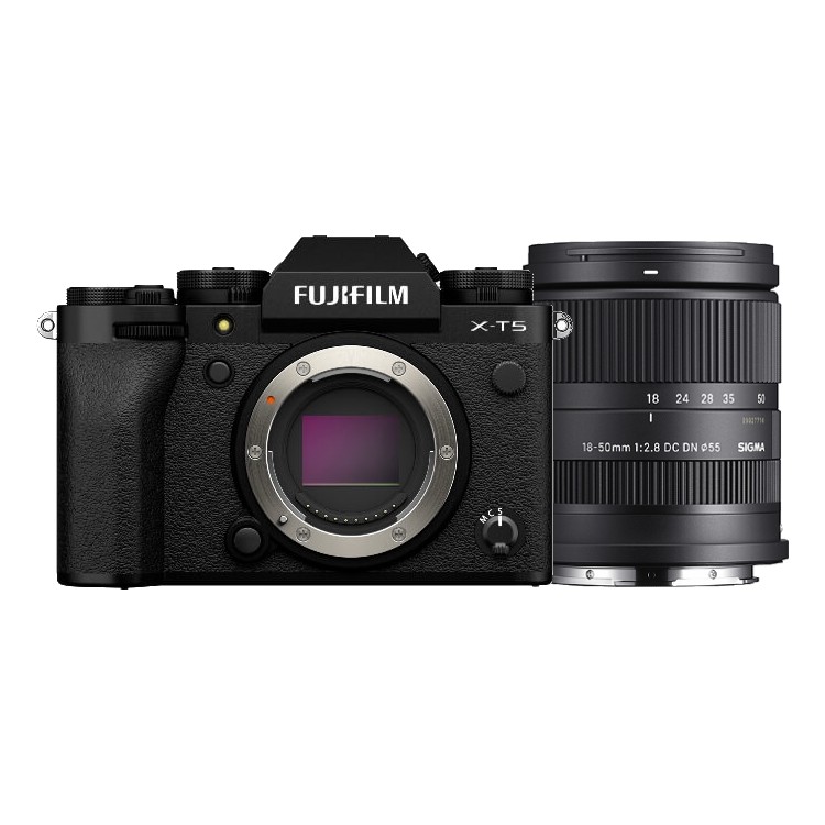 Fujifilm X-T5 zwart + Sigma 18-50mm F/2.8 DC DN Contemporary