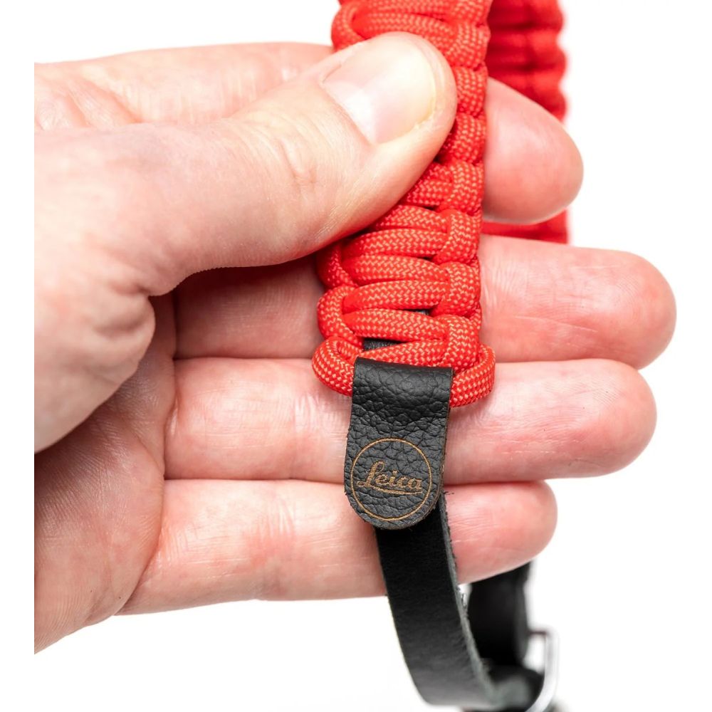 Leica 18892 Paracord hand strap made by COOPH black/red - Kamera