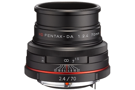 Pentrax 70mm F2.4 Limited Black HD DA