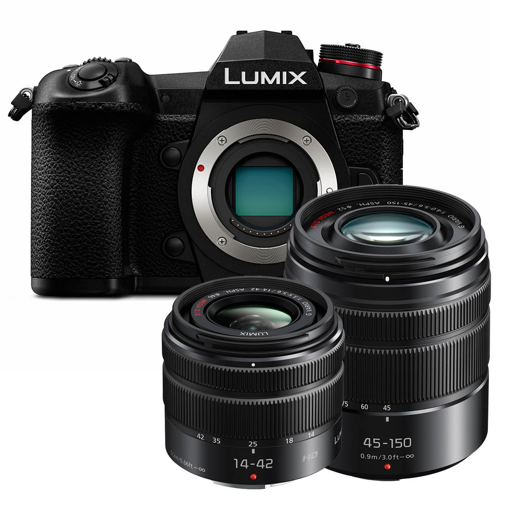 Panasonic Lumix DC-G9 zwart + 14-42mm HD II + 45-150mm