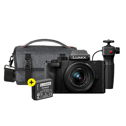 Panasonic LUMIX DC-G100 + 12-32mm Vlogkit incl. Schoudertas + Accu + Tripod Grip