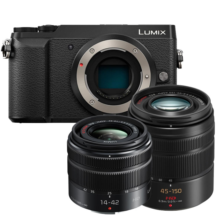 Panasonic Lumix DMC-GX80 zwart + 14-42mm II + 45-150mm