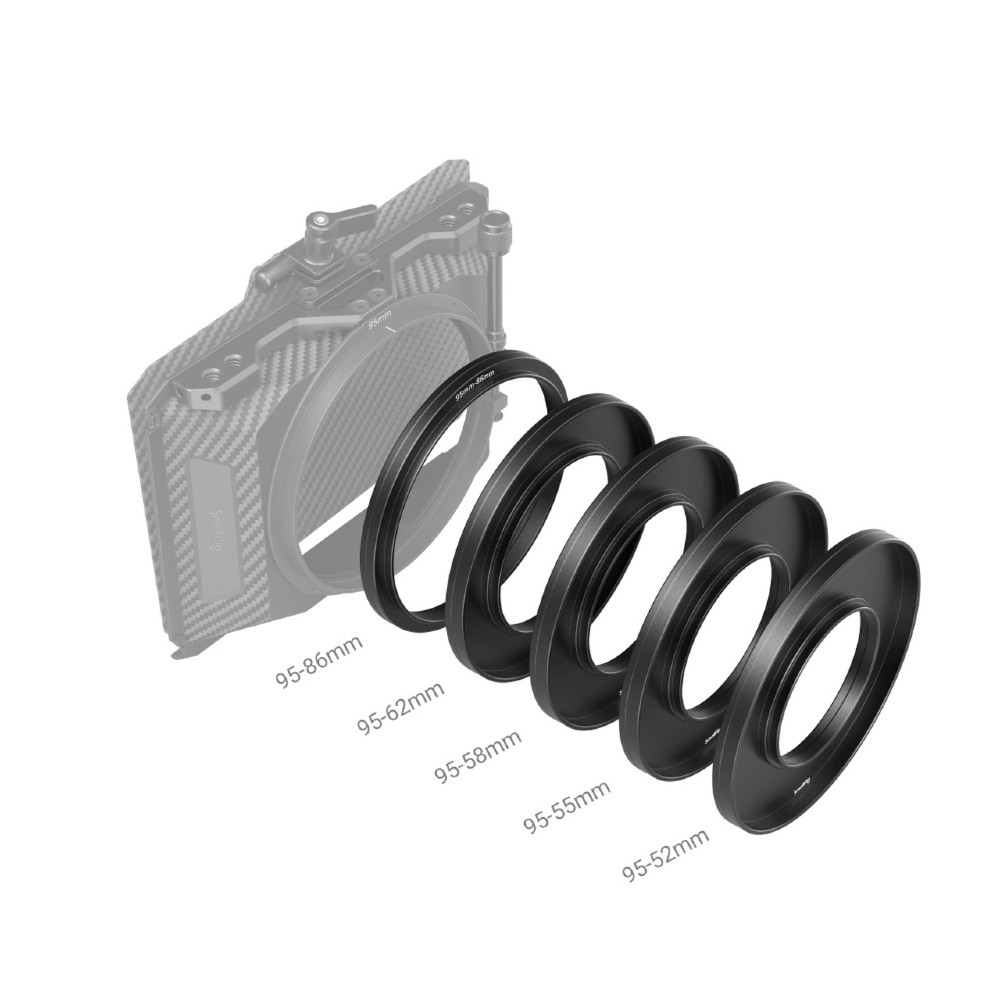 SmallRig 3383 Adapter Rings Kit (F52/55/58/62/86-95mm) for Mini Matte Box