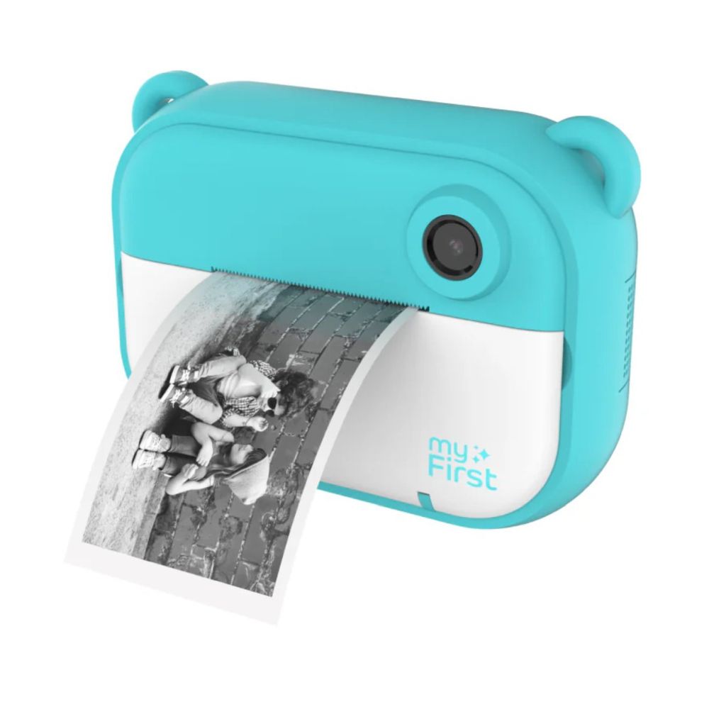 myFirst Camera Insta 2 Blauw - foto & video kindercamera en inkt-loze printer ineen - 12MP - selfie lens en met grappige filters en frames