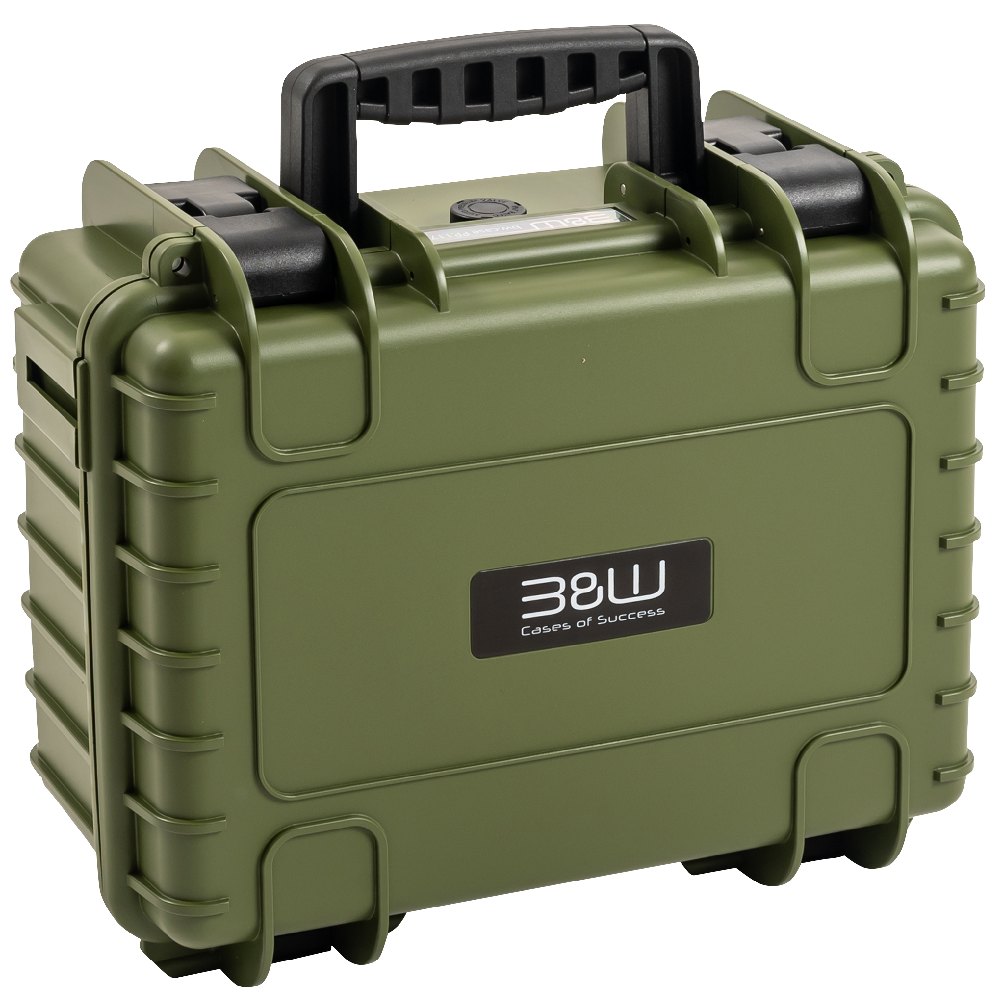 B&W Outdoor.cases Type 3000 Case for DJI Air 3 , or Air 3 Fly More Combo, bronze-green