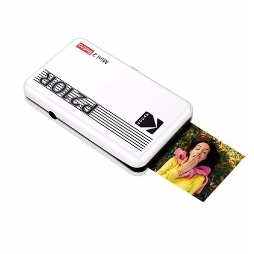 Kodak Mini 2 Retro 2-in-1 Portable Instant Camera & Photo Printer White +  60 Sheets Bundle - Kamera Express