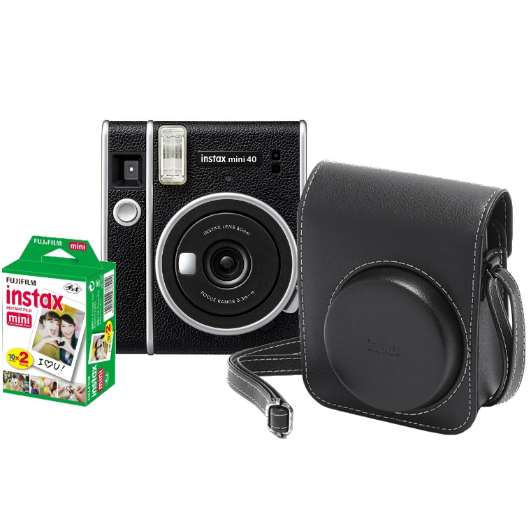 INSTAX - Express 40 Kit D Fujifilm Kamera EX mini Black Starter