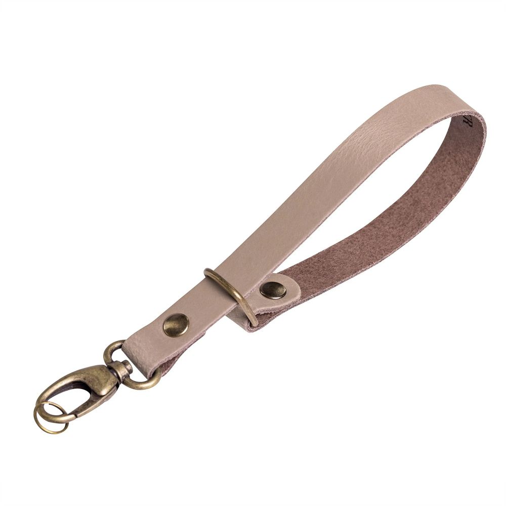 The Hantler Wrist strap Taupe / Old silver