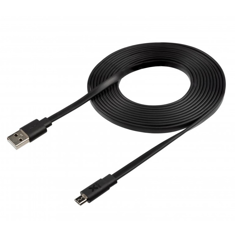 Xtorm Flat USB a Micro USB cavo (3m) Nero - Kamera Express