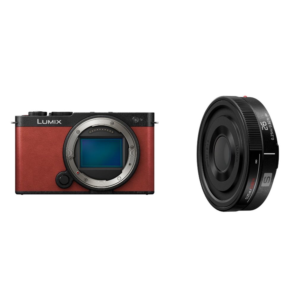 Panasonic Lumix S9 Body Crimson Red + Lumix S 26mm F/8 Manual Focus