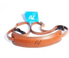 4V Design Lusso Medium Neck Strap Tuscany Leather Brown/Cyan